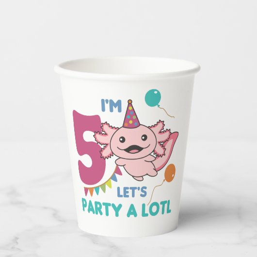第5誕生日アクソロテルファイブ歳の甘いアクソロtls 紙コップ (正面)