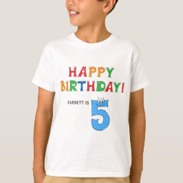 第5誕生日カラフルアルファベット（キッズ付き） Tシャツ