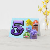 第5誕生日カード カード (黄色い花)