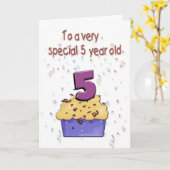 第5誕生日カード カード (黄色い花)