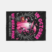 第5誕生日ガール武術アーツパーティーテコンドカー フリースブランケット (正面(横))