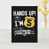 第5誕生日ギフト警察官5歳の少年 カード (黄色い花)