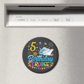 第5誕生日クルーズBデイパーティーサークル マグネット (インサイチュ (食洗機))