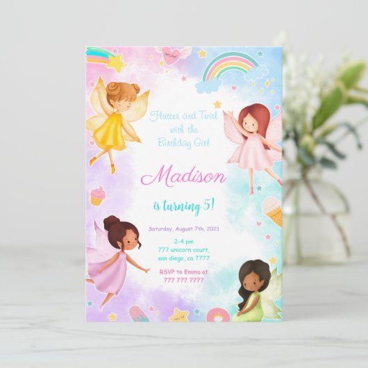 第5誕生日ゴールデンフェアリーパーティー 招待状 (スタンド正面)