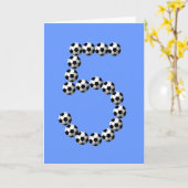 第5誕生日サッカーエージカード カード (黄色い花)