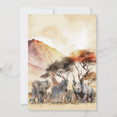 第5誕生日サファリアニマルズ誕生日 招待状 (裏面)