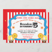第5誕生日サーカス招待状 招待状 (正面/裏面)
