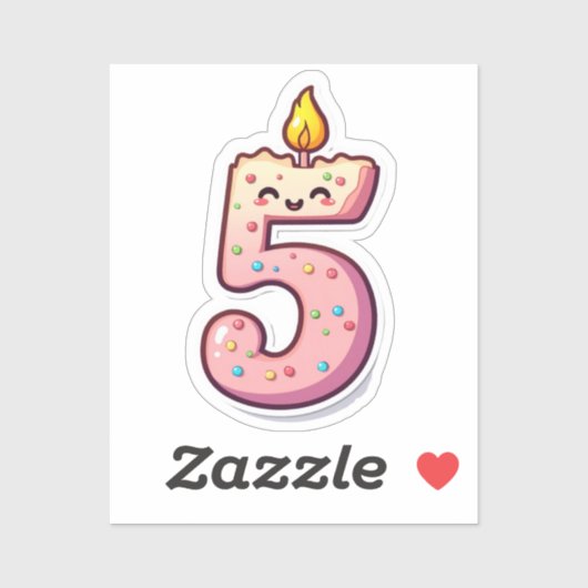 第5誕生日ステッカー シール (シート)