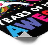 第5誕生日ダビングユニコーンパーティーギフト5年Ol ポスター (角)