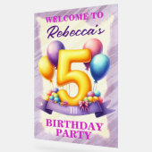 第5誕生日バルーンテーマ アクリルサイン (傾斜)