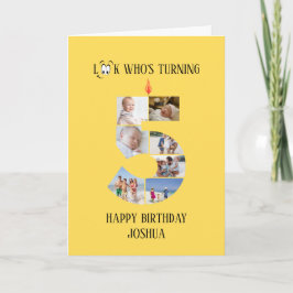 第5誕生日フォトカード カード