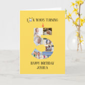 第5誕生日フォトカード カード (黄色い花)