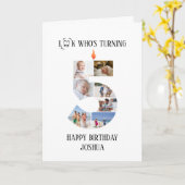 第5誕生日フォトカード カード (黄色い花)