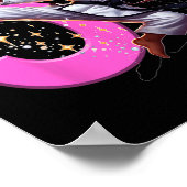 第5誕生日ブラックガール武術アーツパーティーテコンン ポスター (角)