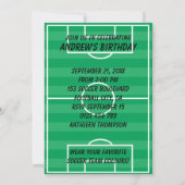 第5誕生日ブルーとブラックサッカーゴールv2 招待状 (裏面)