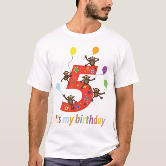 第5誕生日プレゼント(5年) Tシャツ (正面)