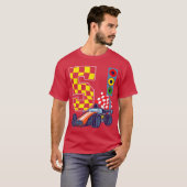 第5誕生日ボイルレース交通灯レーサー5年 Tシャツ (正面フル)