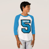 第5誕生日ボーイスポーツ番号5年A02A Tシャツ (正面フル)