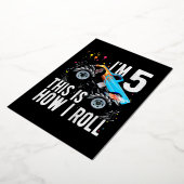 第5誕生日ボーイモンスタートラック 箔シーズンカード (回転した状態)