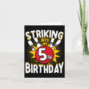 第5誕生日ボーリングテーマの誕生日への打撃 カード