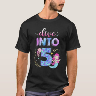 第5誕生日マーメイドのテーマパーティーが5にダイビング5 Tシャツ
