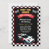 第5誕生日レースカー招待状 招待状 (正面)