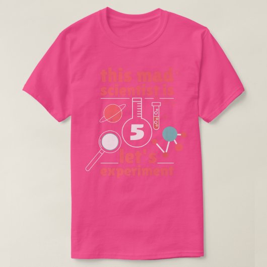 第5誕生日五日科学不機嫌科学者Chemi Tシャツ (デザイン正面)