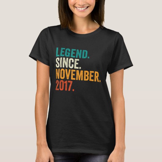 第5誕生日伝説2017年11月以来5年 Tシャツ (正面)