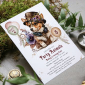 第5誕生日子犬ペット養子縁組パーティー 招待状