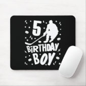 第5誕生日少年アイスホッケーキッズ5歳パーティー マウスパッド (マウス)