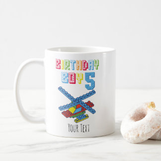 第5誕生日建物ブロックパーソナライズされた誕生日 コーヒーマグカップ