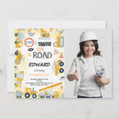 第5誕生日建築ボーイフォト招待状 招待状 (正面)