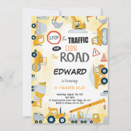 第5誕生日建築ボーイ招待状 招待状