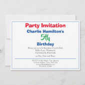 第5誕生日招待状と写真 (裏面)