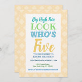 第5誕生日招待状文言 招待状 (正面/裏面)