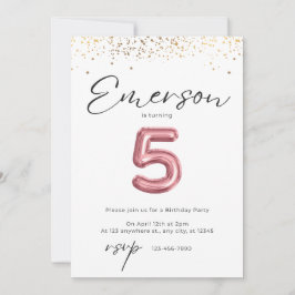 第5誕生日招待状 招待状