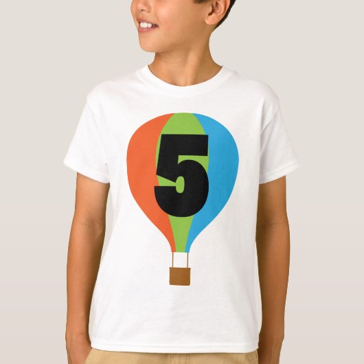 第5誕生日熱気球 Tシャツ (正面)
