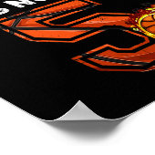 第5誕生日男子バスケットボールプレイヤーギフト5年 ポスター (角)