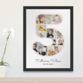 第5誕生日番号5フォトコラージキッズ子供部屋 ポスター