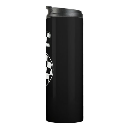 第5誕生日第市松模様に5位カーレース国旗 タンブラー (回転右)