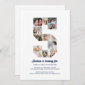 第5誕生日第5カスタム号写真コラージュ 招待状 (正面/裏面)