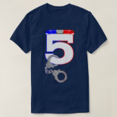 第5誕生日警察官ボーイズ5年 Tシャツ (デザイン正面)