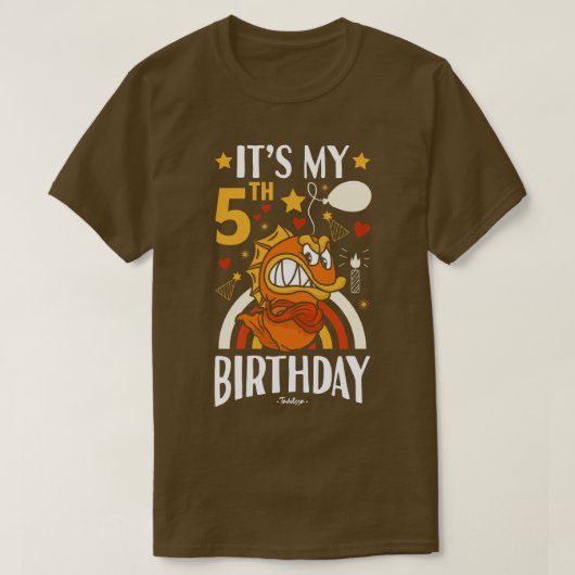 第5誕生日魚介類の贈物 Tシャツ (デザイン正面)