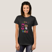 第5誕生日黒人女性科学研究員ステムキッド Tシャツ (正面フル)