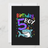 第5誕生日5歳サメの贈り物 シーズンカード (正面)