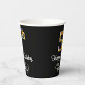 第5誕生日-エレガント豪華なフェイク金ゴールドルック# 紙コップ (左)