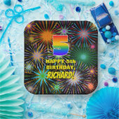 第5誕生日:カラフルおもしろい祝賀花火 ペーパープレート (パーティー)