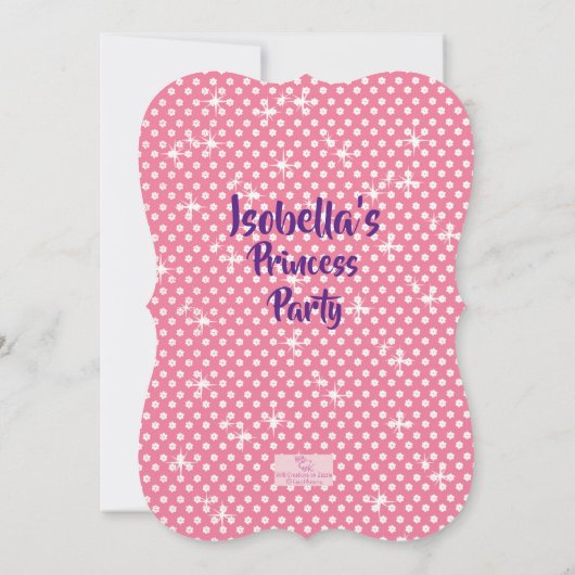 第5誕生日、ピンクプリンセス活動 招待状 (裏面)