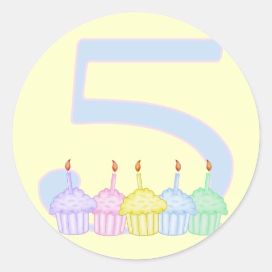 第5誕生日 ラウンドシール (正面)