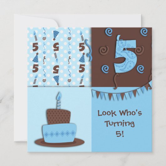 第5誕生日:少年:招待状 招待状 (正面)